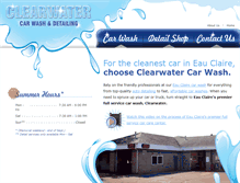 Tablet Screenshot of clearwatercarwashlube.com